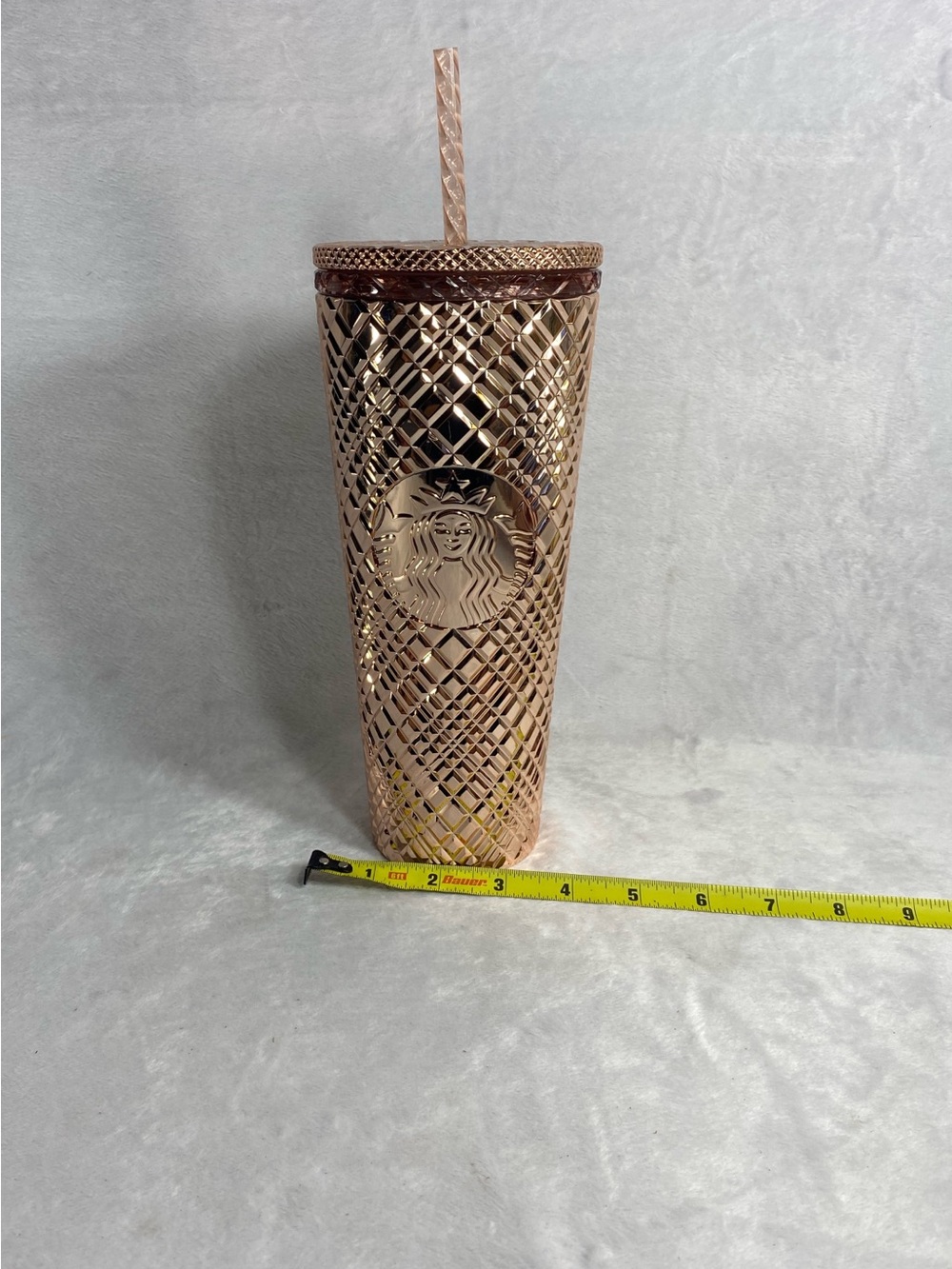 Starbucks 2023 Winter Holiday Jeweled 24oz Tumbler Cold Cup Rose Gold NWT - Picture 10 of 10
